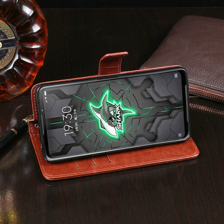 For Xiaomi Black Shark 3 idewei Crazy Horse Texture Horizontal Flip Leather Case with Holder & Card Slots & Wallet