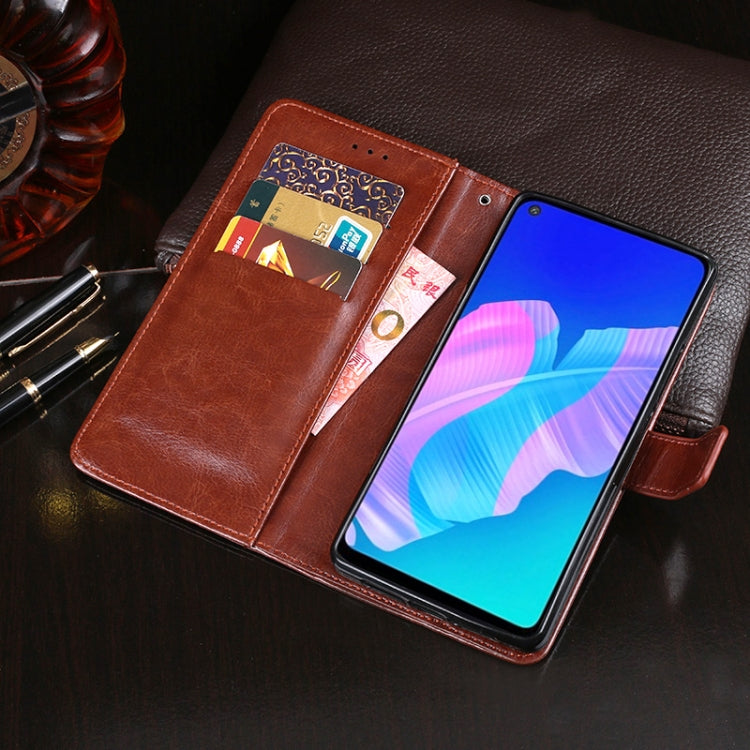 For Huawei P40 Lite E idewei Crazy Horse Texture Horizontal Flip Leather Case with Holder & Card Slots & Wallet