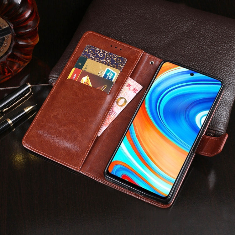 For Xiaomi Redmi Note 9 Pro Max idewei Crazy Horse Texture Horizontal Flip Leather Case with Holder & Card Slots & Wallet