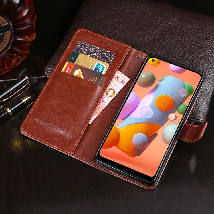 For Galaxy A11 idewei Crazy Horse Texture Horizontal Flip Leather Case with Holder & Card Slots & Wallet