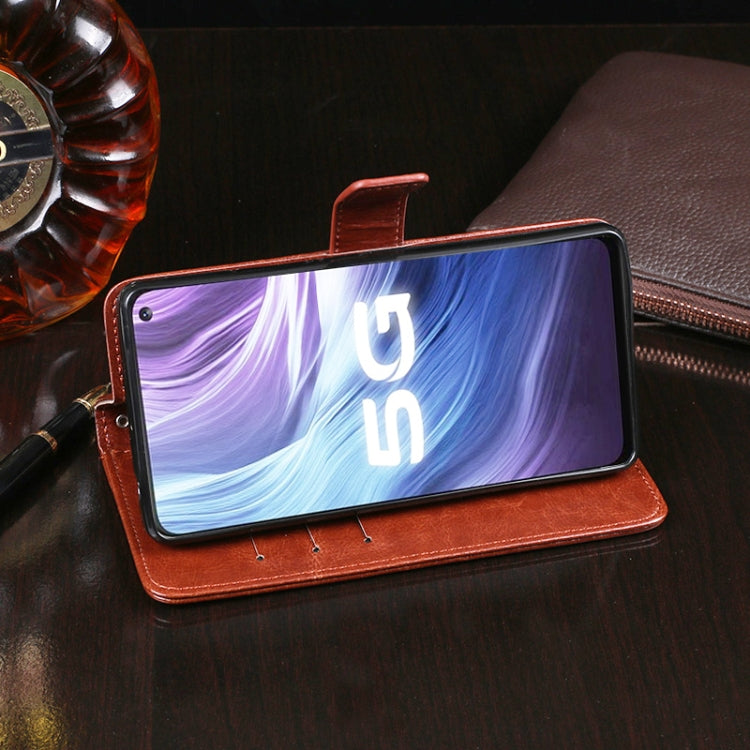 For Vivo Z6 idewei Crazy Horse Texture Horizontal Flip Leather Case with Holder & Card Slots & Wallet