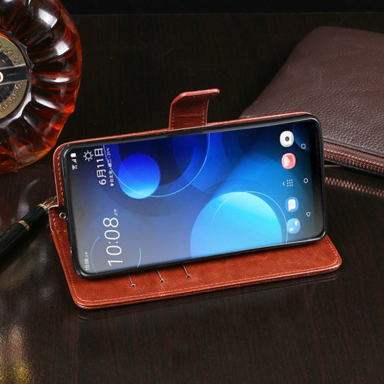 For HTC Desire 19+ idewei Crazy Horse Texture Horizontal Flip Leather Case with Holder & Card Slots & Wallet