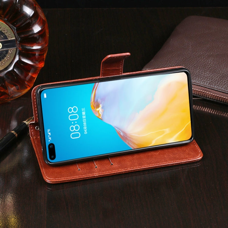 For Huawei P40 idewei Crazy Horse Texture Horizontal Flip Leather Case with Holder & Card Slots & Wallet