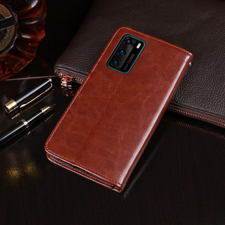 For Huawei P40 idewei Crazy Horse Texture Horizontal Flip Leather Case with Holder & Card Slots & Wallet