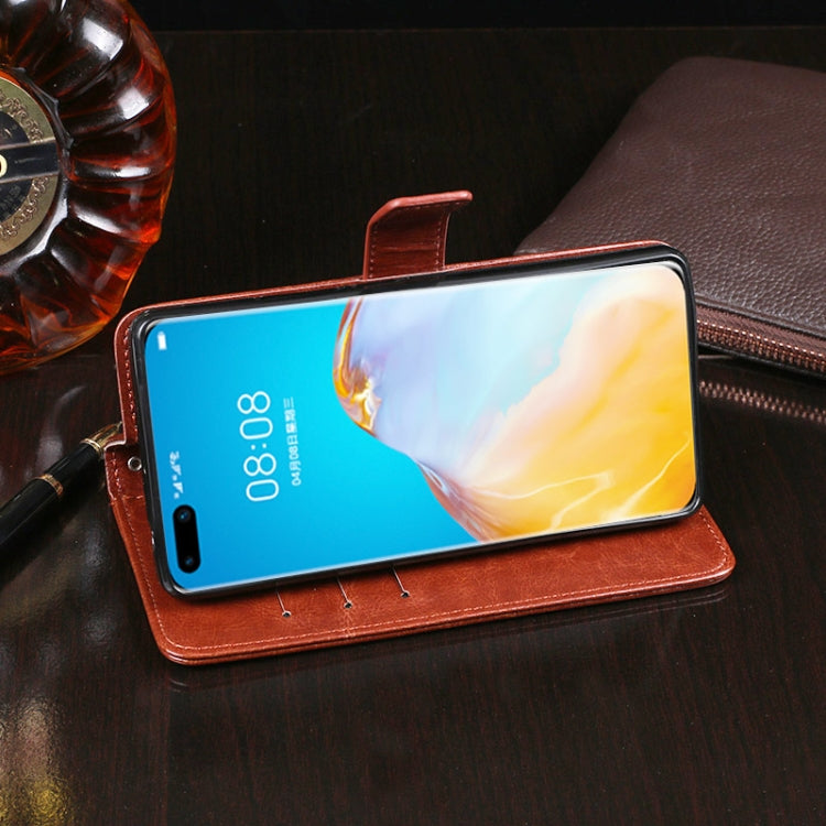 For Huawei P40 Pro idewei Crazy Horse Texture Horizontal Flip Leather Case with Holder & Card Slots & Wallet