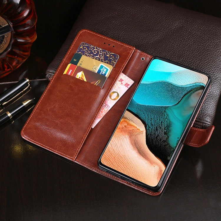 For Xiaomi Redmi K30 Pro idewei Crazy Horse Texture Horizontal Flip Leather Case with Holder & Card Slots & Wallet