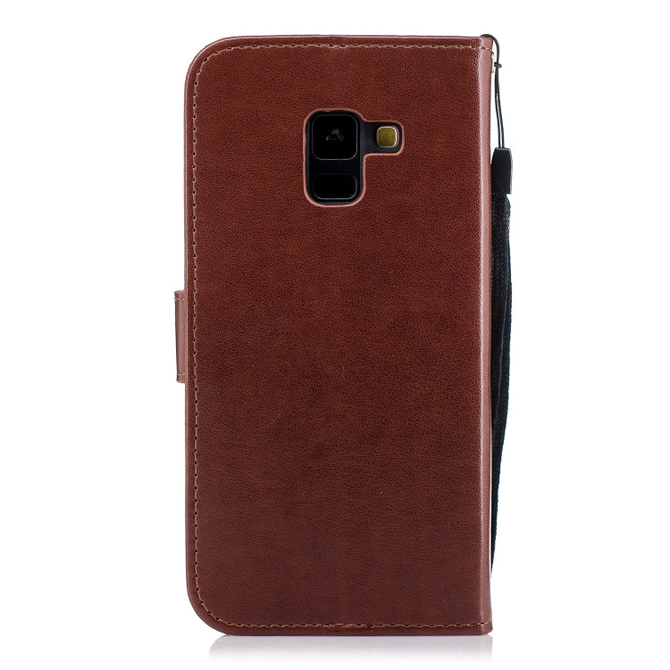 For Galaxy A8 (2018) Plum Blossom Pattern Diamond Encrusted Leather Case with Holder & Card Slots & Wallet