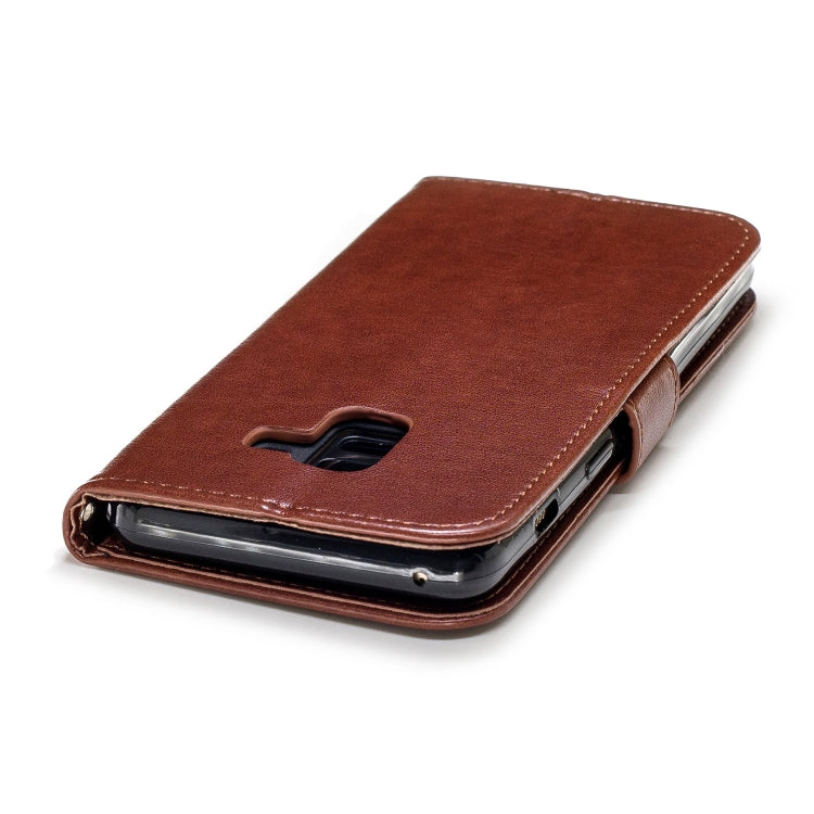 For Galaxy A8 (2018) Plum Blossom Pattern Diamond Encrusted Leather Case with Holder & Card Slots & Wallet