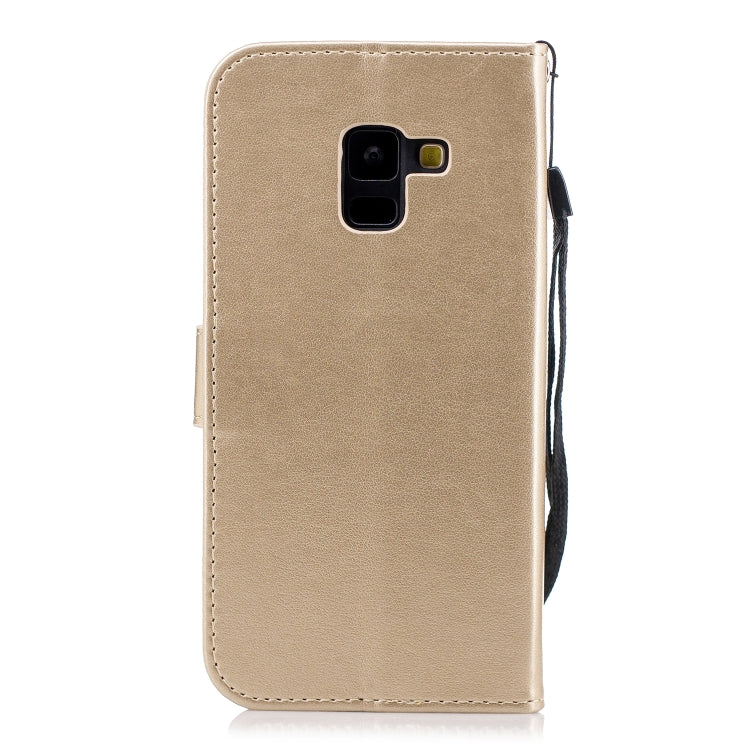 For Galaxy A8 (2018) Plum Blossom Pattern Diamond Encrusted Leather Case with Holder & Card Slots & Wallet