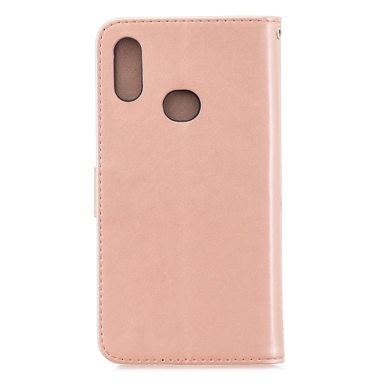 For Galaxy A10s Plum Blossom Pattern Diamond Encrusted Leather Case with Holder & Card Slots & Wallet