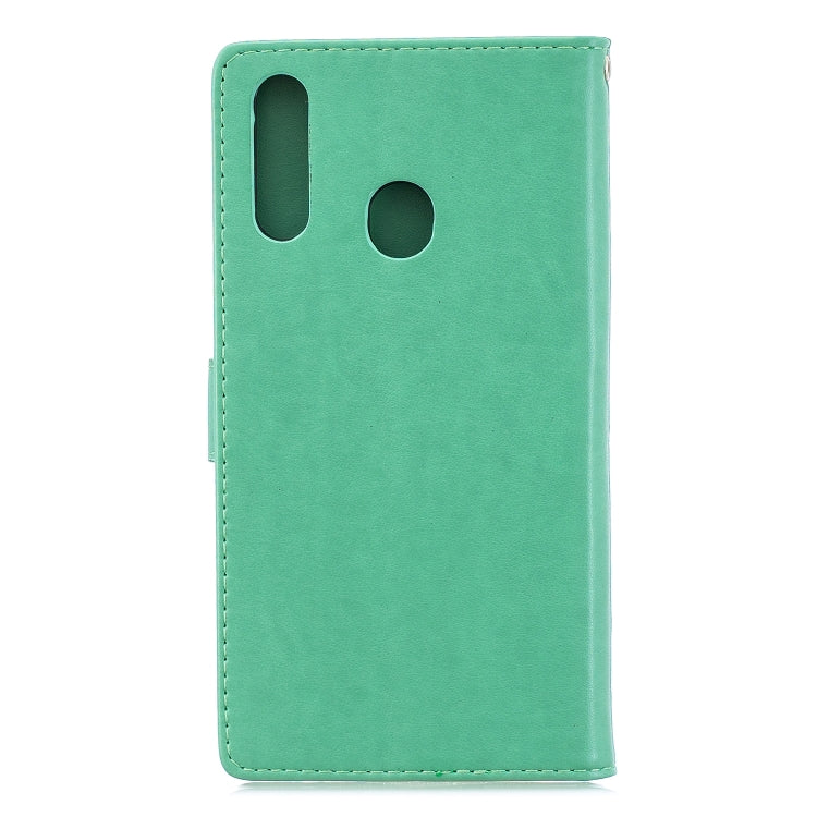 For Galaxy A20s Plum Blossom Pattern Diamond Encrusted Leather Case with Holder & Card Slots & Wallet