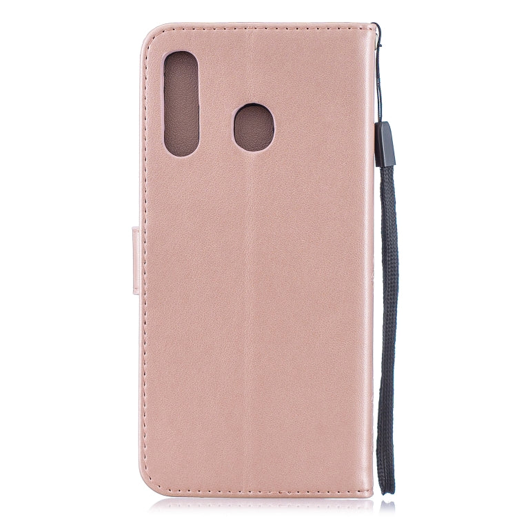 For Galaxy A30 Plum Blossom Pattern Diamond Encrusted Leather Case with Holder & Card Slots & Wallet