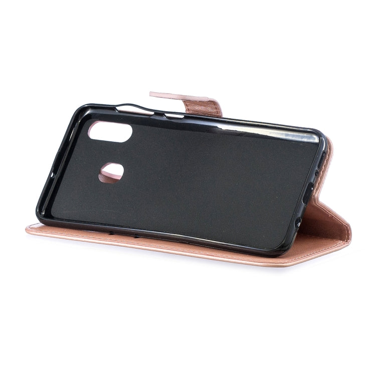 For Galaxy A30 Plum Blossom Pattern Diamond Encrusted Leather Case with Holder & Card Slots & Wallet