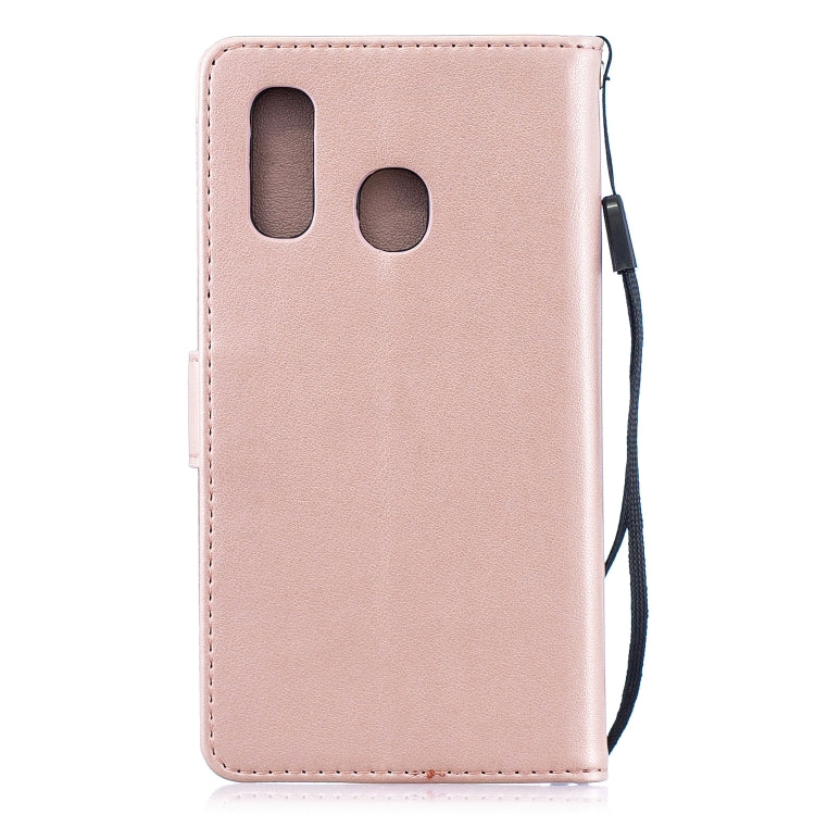 For Galaxy A40 Plum Blossom Pattern Diamond Encrusted Leather Case with Holder & Card Slots & Wallet