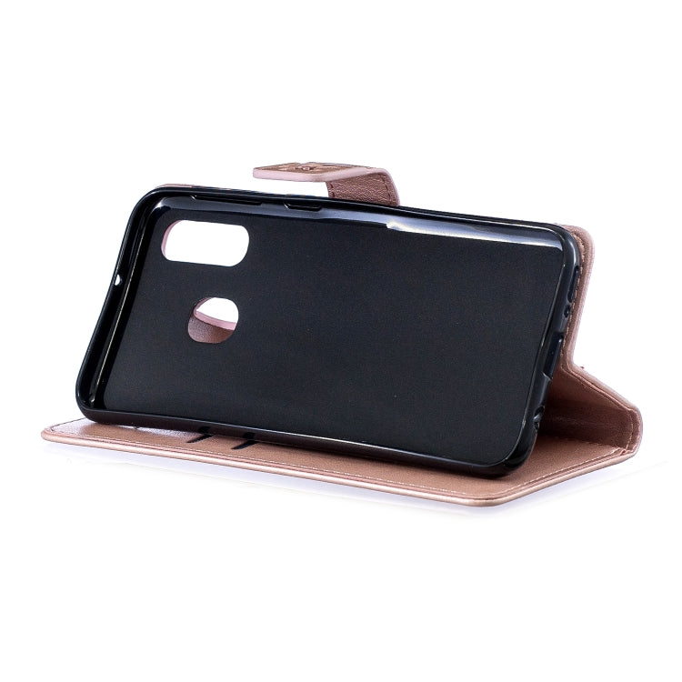 For Galaxy A40 Plum Blossom Pattern Diamond Encrusted Leather Case with Holder & Card Slots & Wallet
