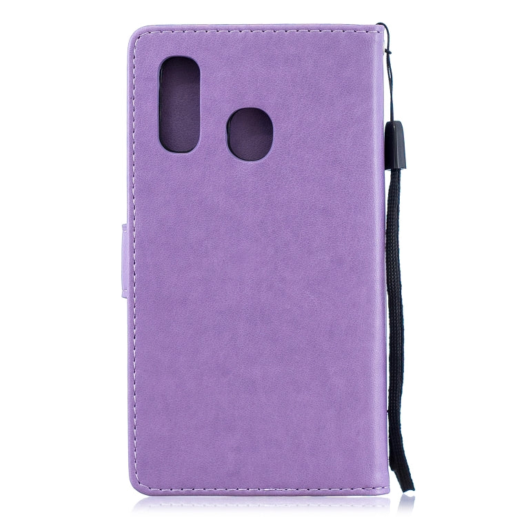 For Galaxy A40 Plum Blossom Pattern Diamond Encrusted Leather Case with Holder & Card Slots & Wallet