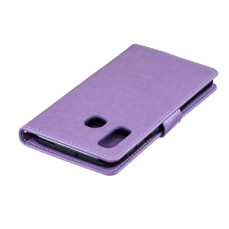 For Galaxy A40 Plum Blossom Pattern Diamond Encrusted Leather Case with Holder & Card Slots & Wallet