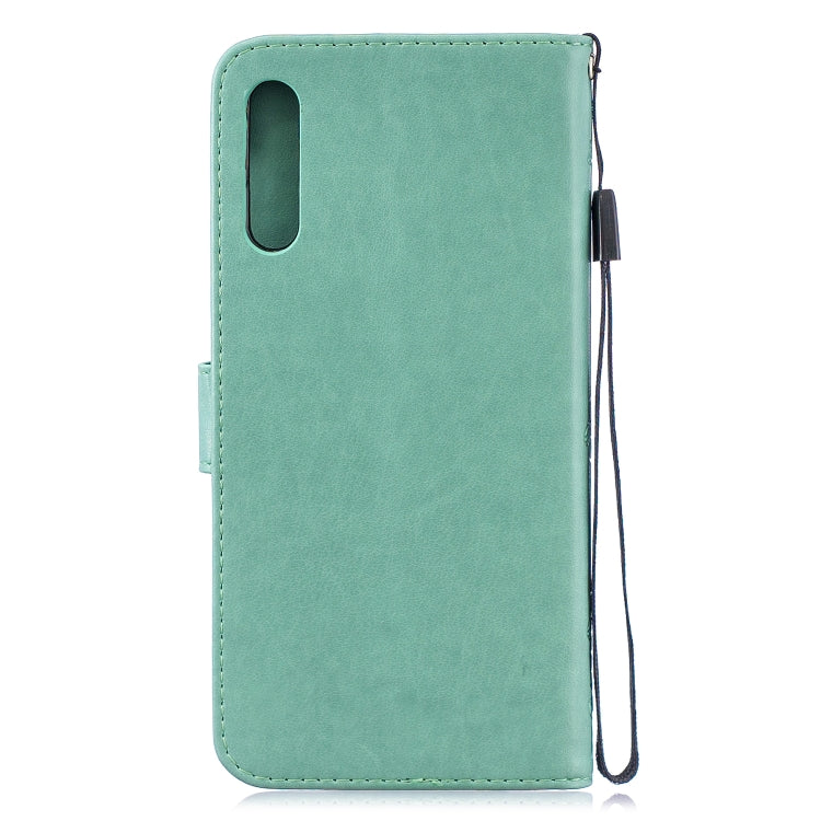 For Galaxy A50 Plum Blossom Pattern Diamond Encrusted Leather Case with Holder & Card Slots & Wallet