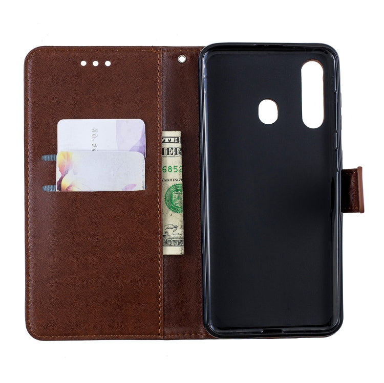 For Galaxy A60 Plum Blossom Pattern Diamond Encrusted Leather Case with Holder & Card Slots & Wallet
