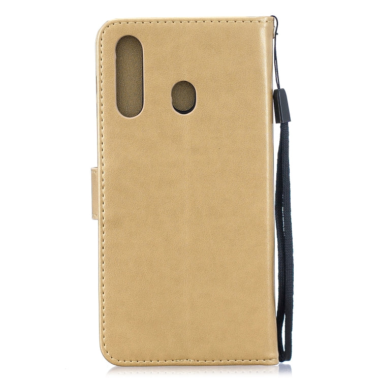 For Galaxy A60 Plum Blossom Pattern Diamond Encrusted Leather Case with Holder & Card Slots & Wallet