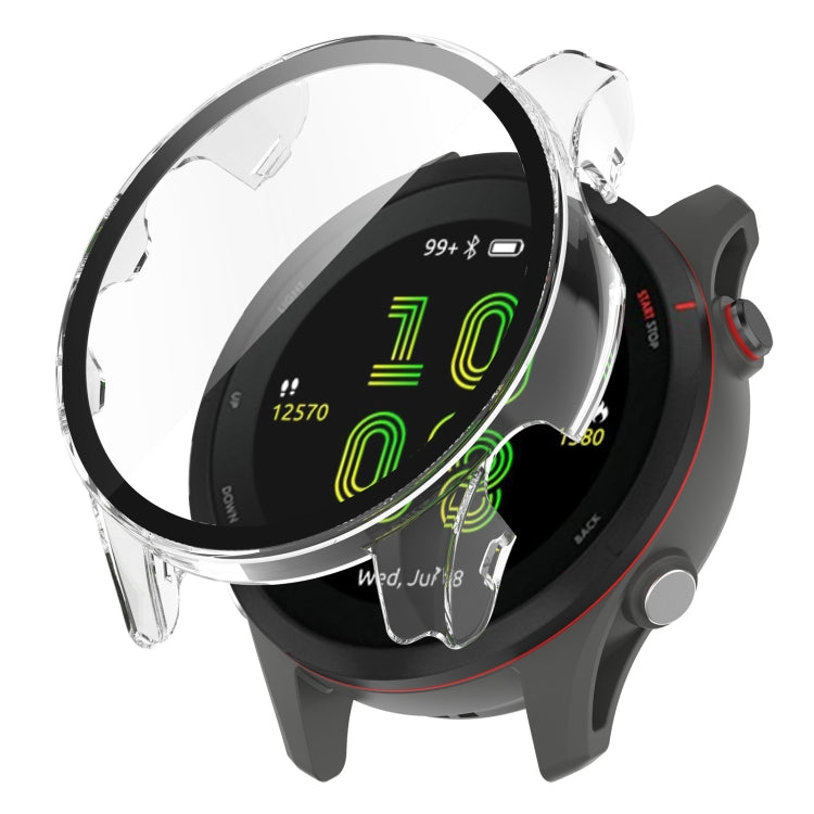 For Garmin Forerunner 255S PC Tempered Film Full Body Watch Case