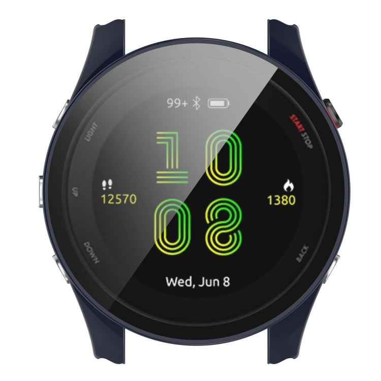 For Garmin Forerunner 255S PC Tempered Film Full Body Watch Case