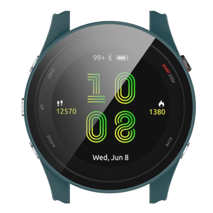 For Garmin Forerunner 255S PC Tempered Film Full Body Watch Case