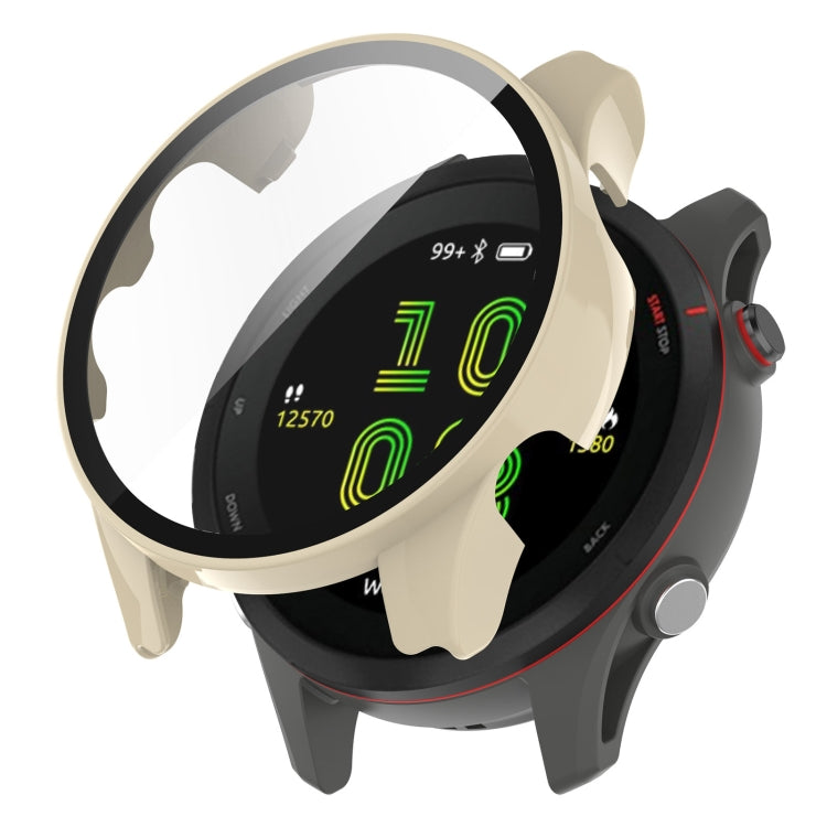 For Garmin Forerunner 255S PC Tempered Film Full Body Watch Case