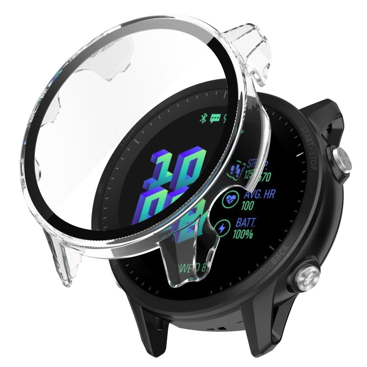 For Garmin Forerunner 955 PC Tempered Film Full Body Watch Case
