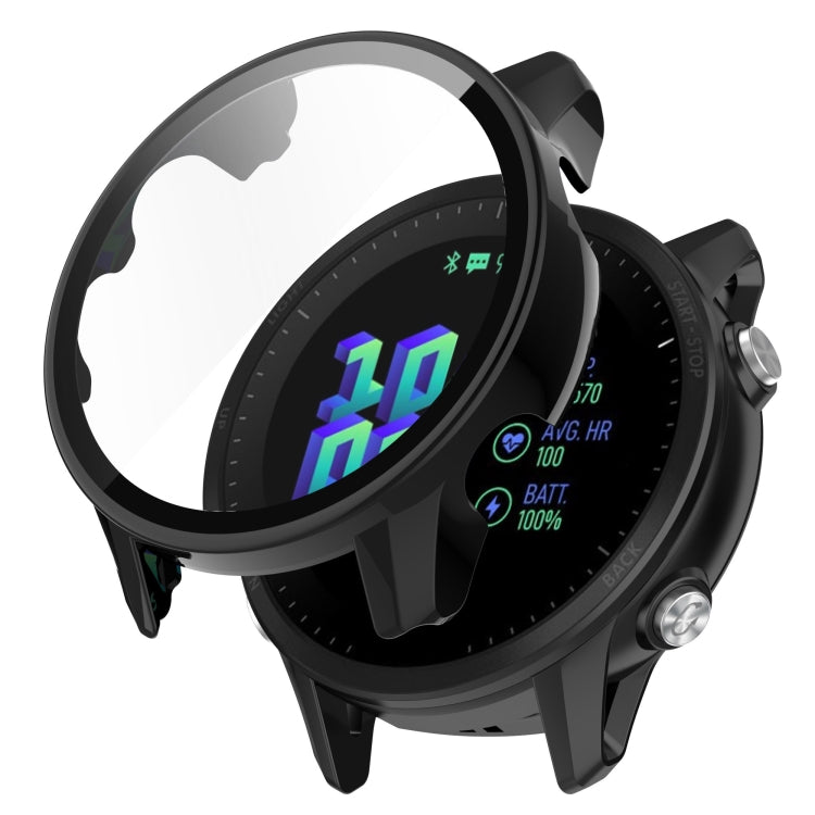 For Garmin Forerunner 955 PC Tempered Film Full Body Watch Case
