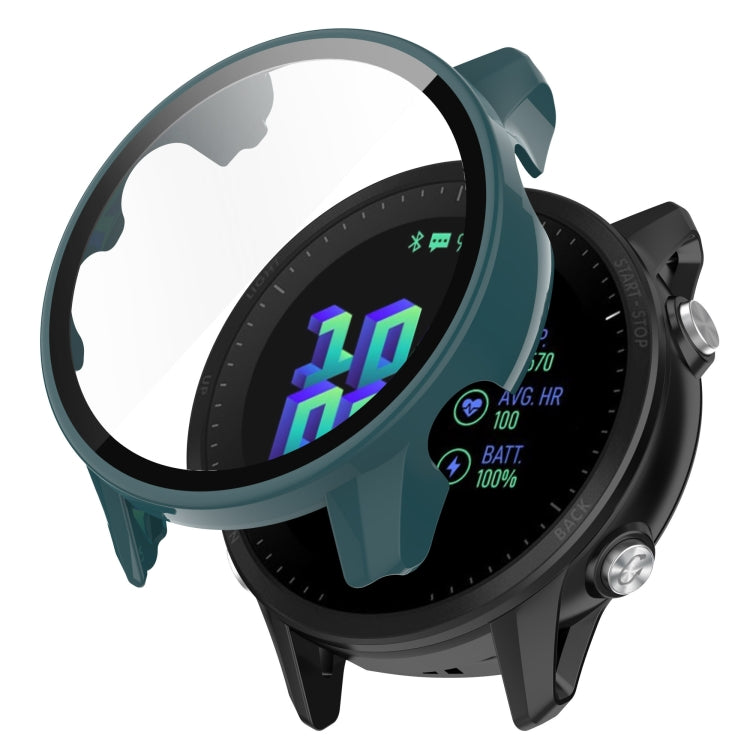 For Garmin Forerunner 955 PC Tempered Film Full Body Watch Case