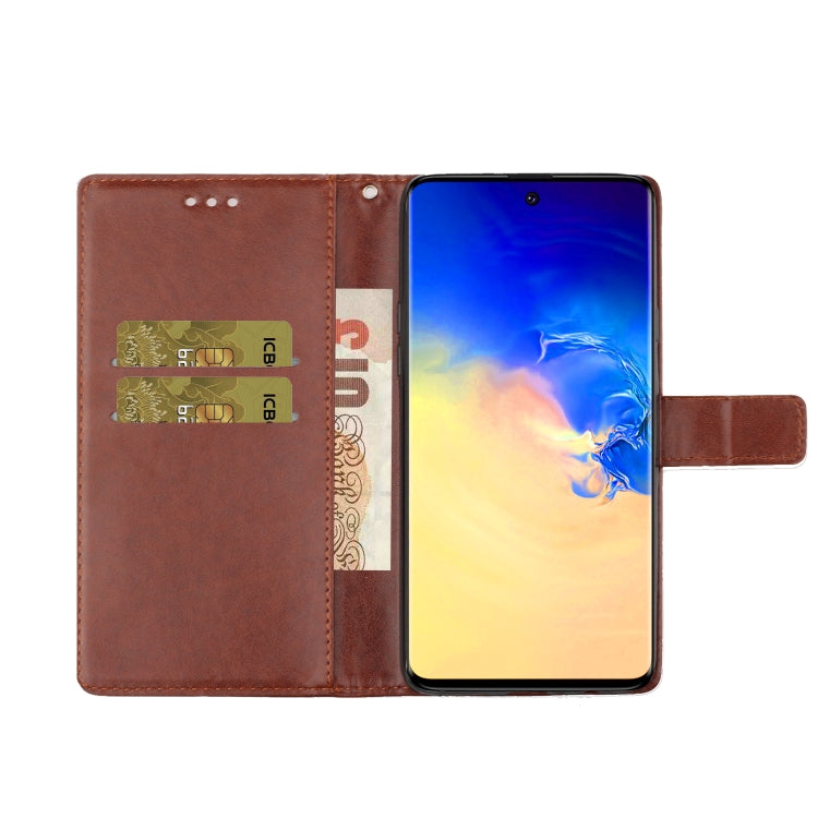 For Galaxy A71 Plum Blossom Pattern Diamond Encrusted Leather Case with Holder & Card Slots & Wallet