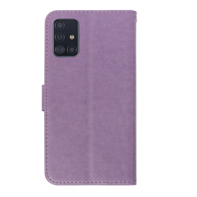 For Galaxy A71 Plum Blossom Pattern Diamond Encrusted Leather Case with Holder & Card Slots & Wallet