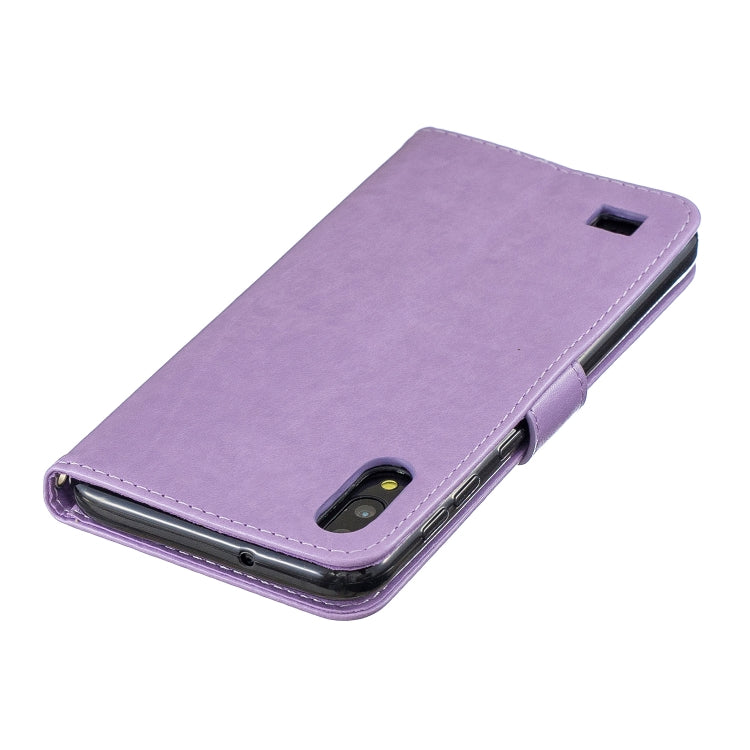 For Galaxy M10 / A10 Plum Blossom Pattern Diamond Encrusted Leather Case with Holder & Card Slots & Wallet
