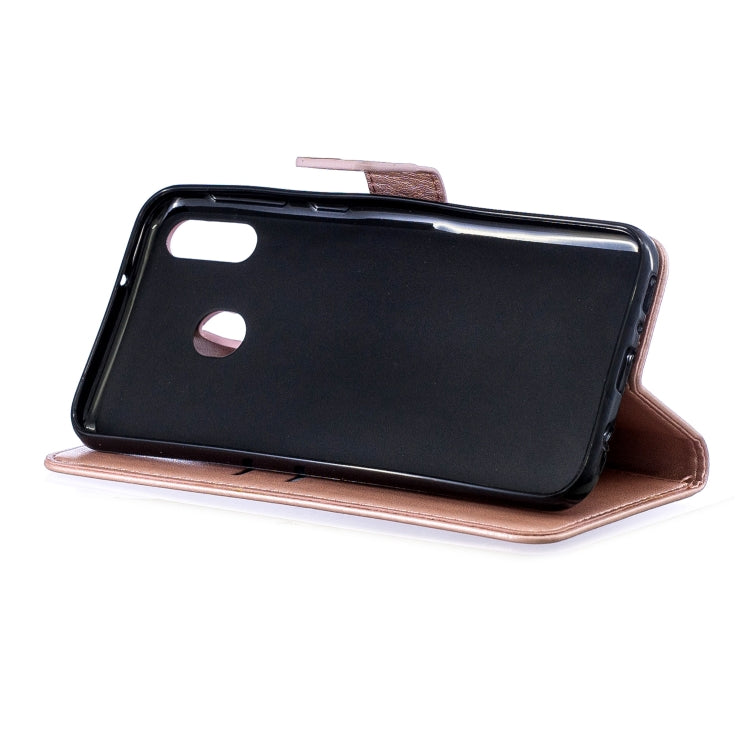For Galaxy M20 Plum Blossom Pattern Diamond Encrusted Leather Case with Holder & Card Slots & Wallet