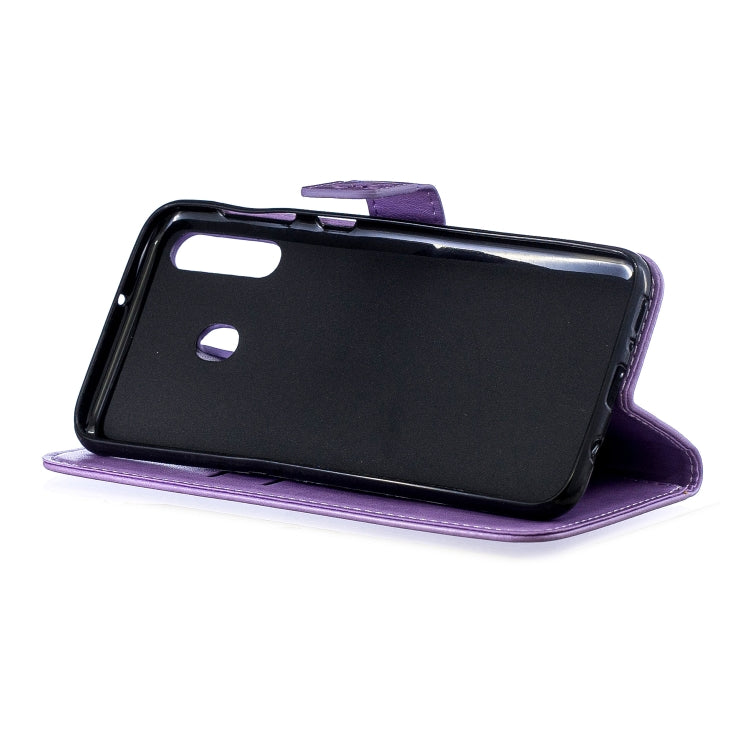 For Galaxy M30 Plum Blossom Pattern Diamond Encrusted Leather Case with Holder & Card Slots & Wallet