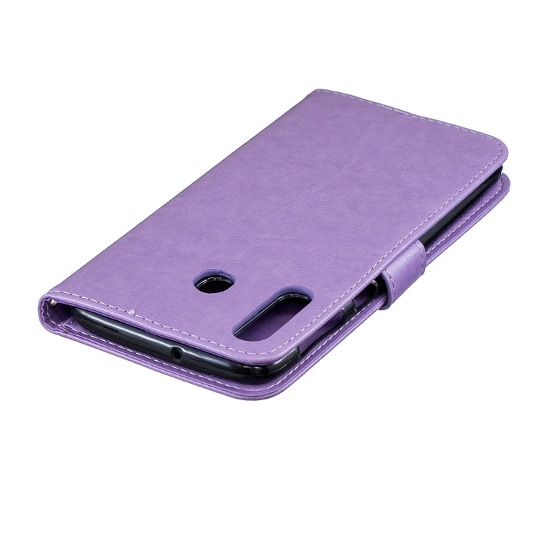 For Galaxy M30 Plum Blossom Pattern Diamond Encrusted Leather Case with Holder & Card Slots & Wallet