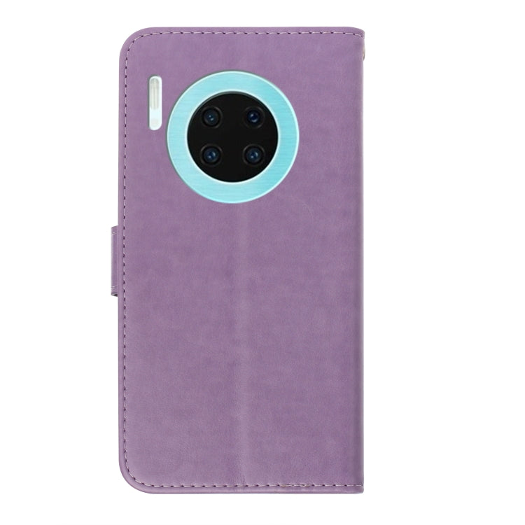 For Huawei Mate 30 Plum Blossom Pattern Diamond Encrusted Leather Case with Holder & Card Slots & Wallet