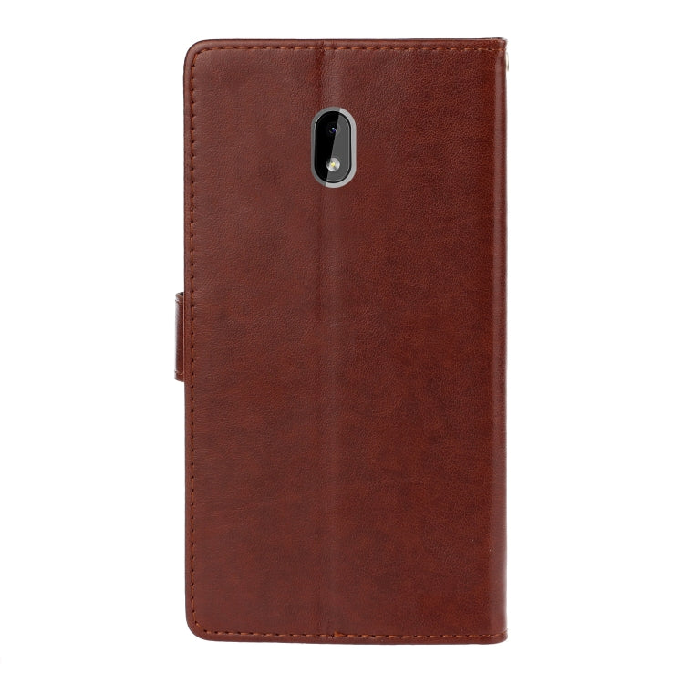 For Nokia 3.2 Plum Blossom Pattern Diamond Encrusted Leather Case with Holder & Card Slots & Wallet