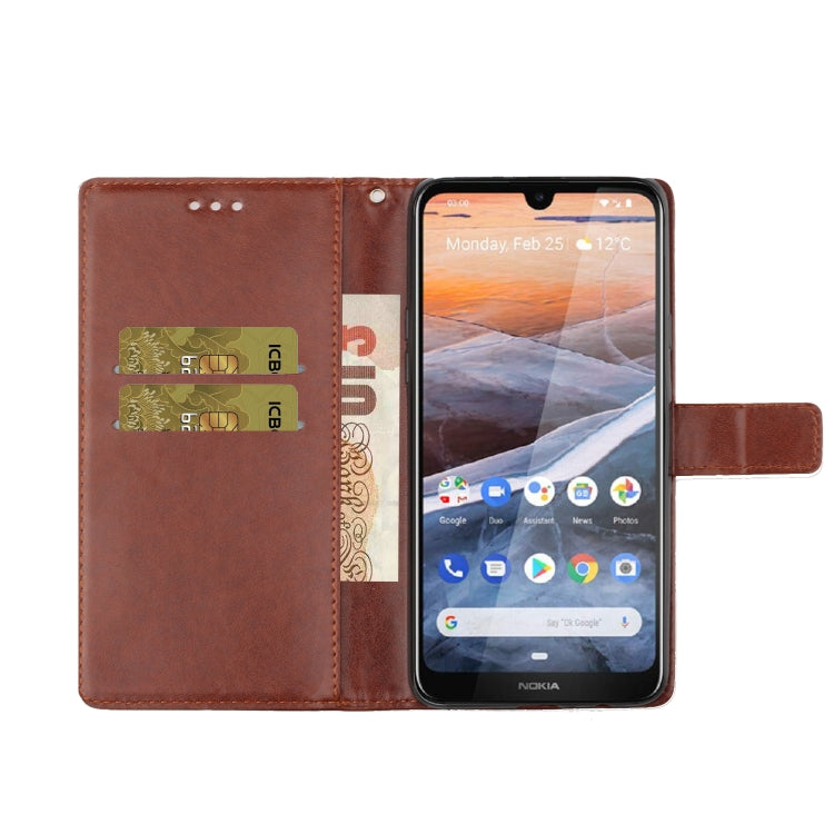 For Nokia 3.2 Plum Blossom Pattern Diamond Encrusted Leather Case with Holder & Card Slots & Wallet