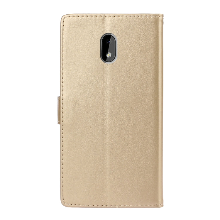 For Nokia 3.2 Plum Blossom Pattern Diamond Encrusted Leather Case with Holder & Card Slots & Wallet