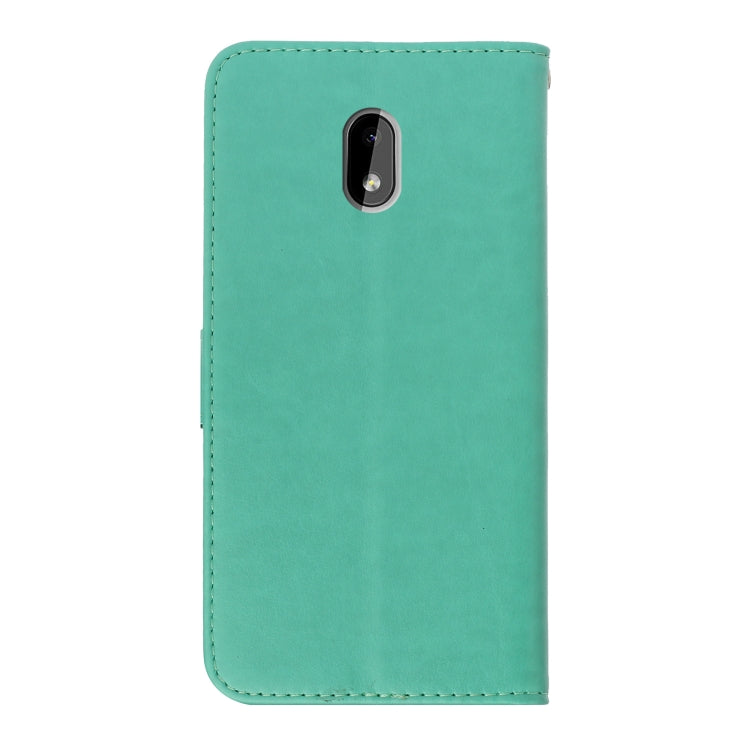 For Nokia 3.2 Plum Blossom Pattern Diamond Encrusted Leather Case with Holder & Card Slots & Wallet