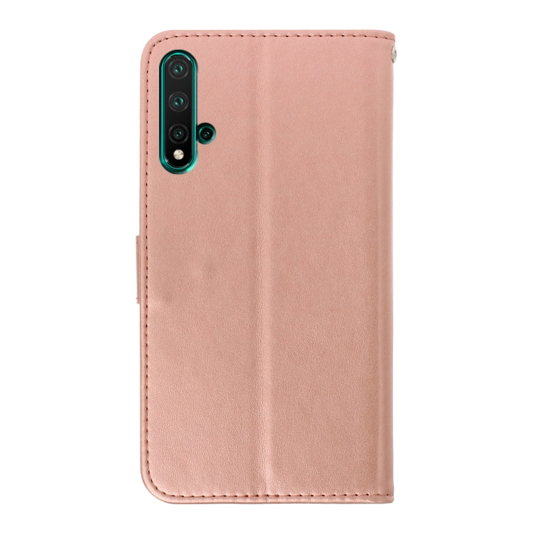 For Huawei nova 5 Plum Blossom Pattern Diamond Encrusted Leather Case with Holder & Card Slots & Wallet