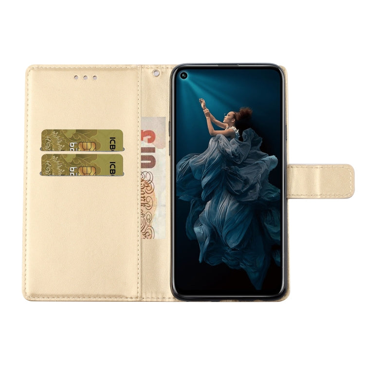 For Huawei nova 6 SE Plum Blossom Pattern Diamond Encrusted Leather Case with Holder & Card Slots & Wallet