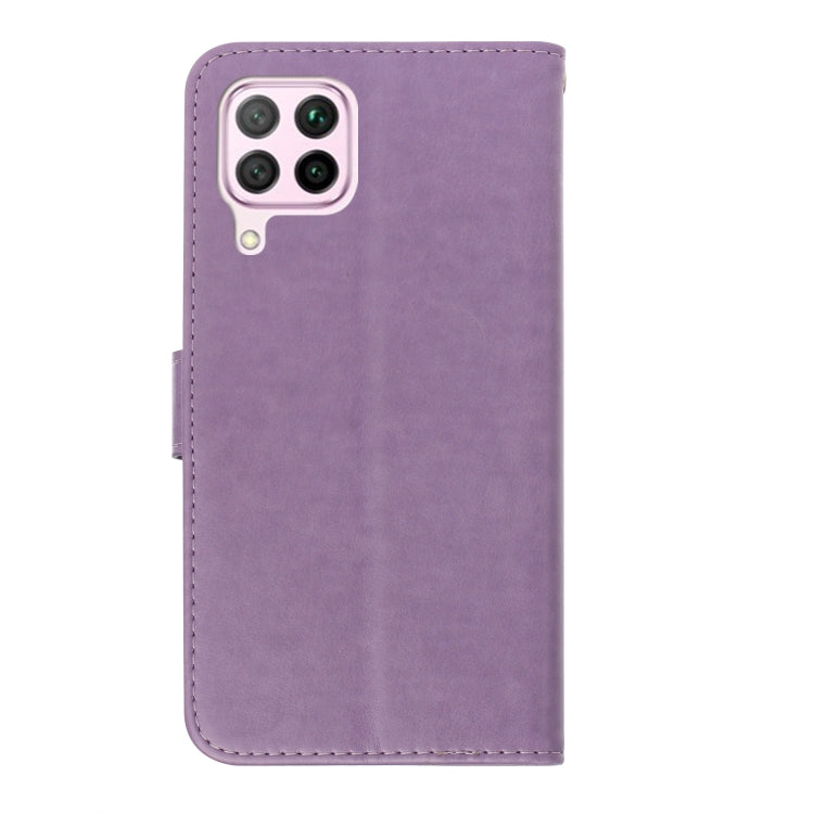 For Huawei nova 6 SE Plum Blossom Pattern Diamond Encrusted Leather Case with Holder & Card Slots & Wallet