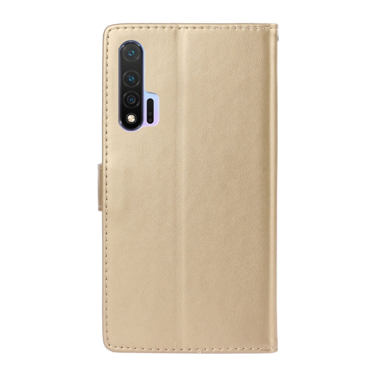 For Huawei nova 6 Plum Blossom Pattern Diamond Encrusted Leather Case with Holder & Card Slots & Wallet