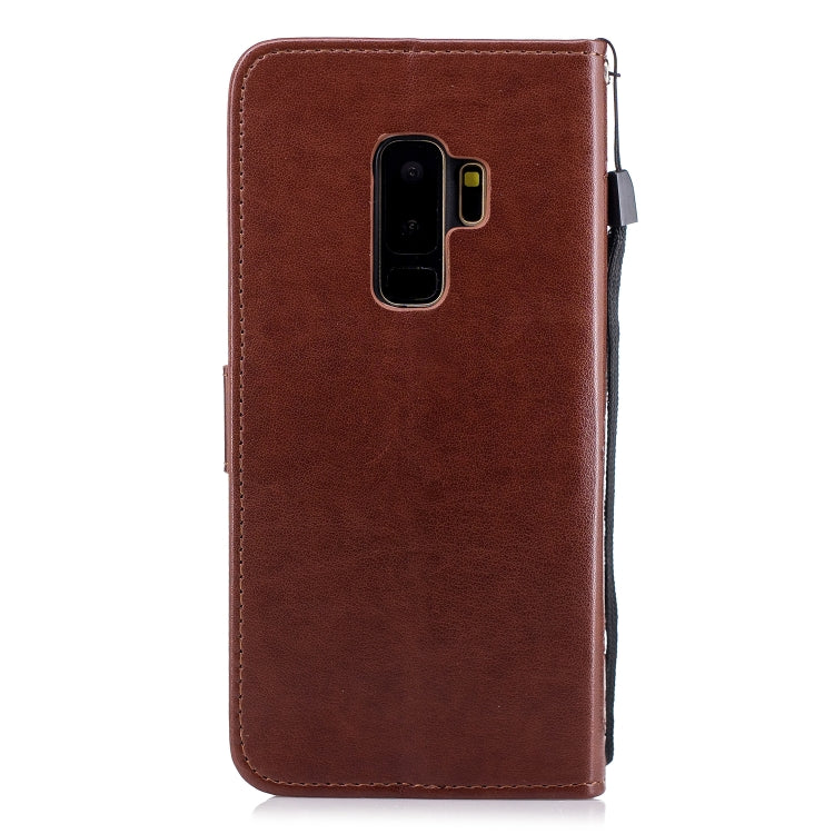 For Galaxy S9+ Plum Blossom Pattern Diamond Encrusted Leather Case with Holder & Card Slots & Wallet