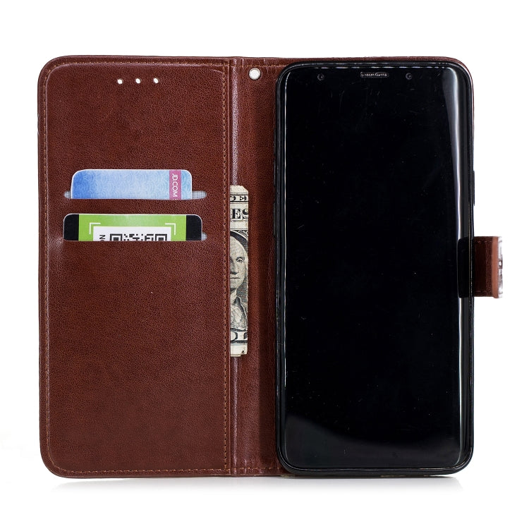 For Galaxy S9+ Plum Blossom Pattern Diamond Encrusted Leather Case with Holder & Card Slots & Wallet