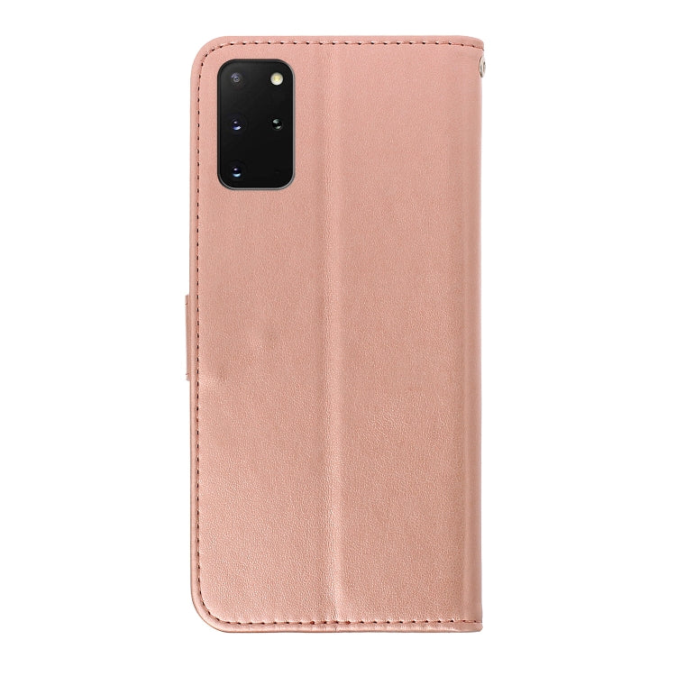 For Galaxy S20+ Plum Blossom Pattern Diamond Encrusted Leather Case with Holder & Card Slots & Wallet
