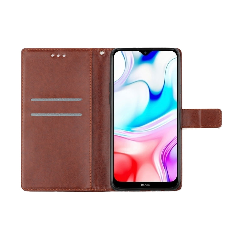 For Xiaomi Redmi 8 Plum Blossom Pattern Diamond Encrusted Leather Case with Holder & Card Slots & Wallet